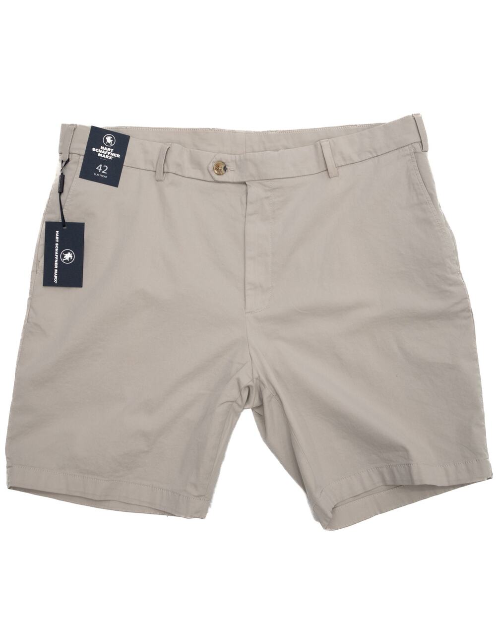 Hart Schaffner Marx Stone Stretch Classic Flat-Front Chino Shorts Size 42